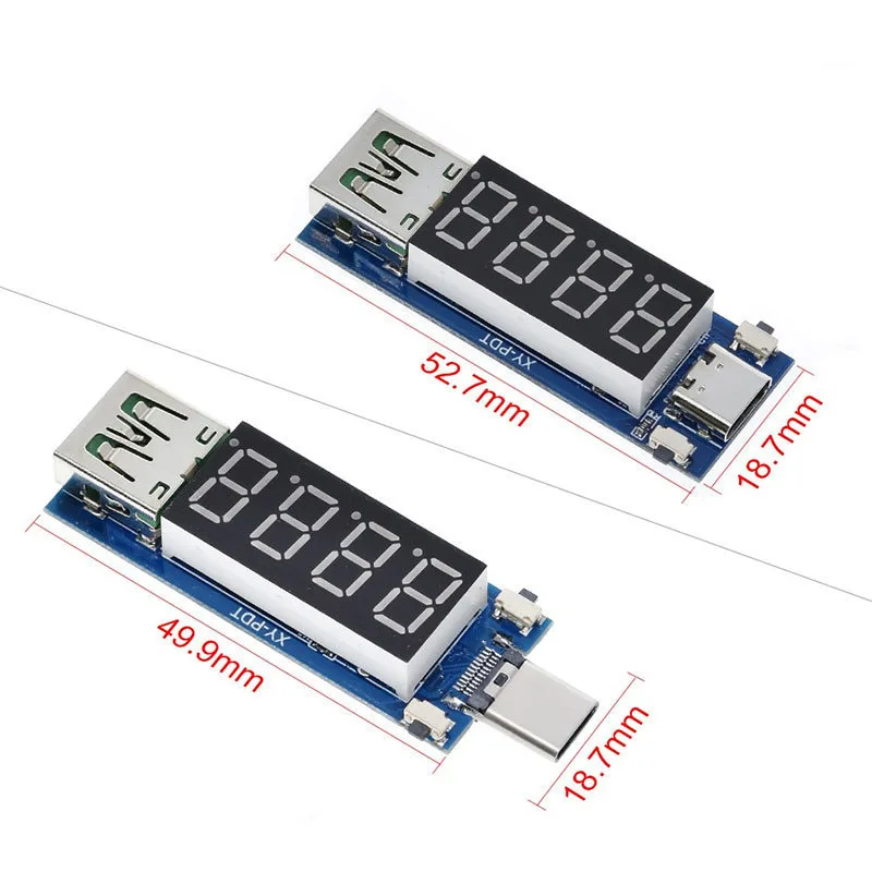 1/2/5/10/20Pcs Type-C PD Fast Charge Trigger Decoy DC Full Protocol PPS Of Digital Display Voltage Ammeter Detection Instrument