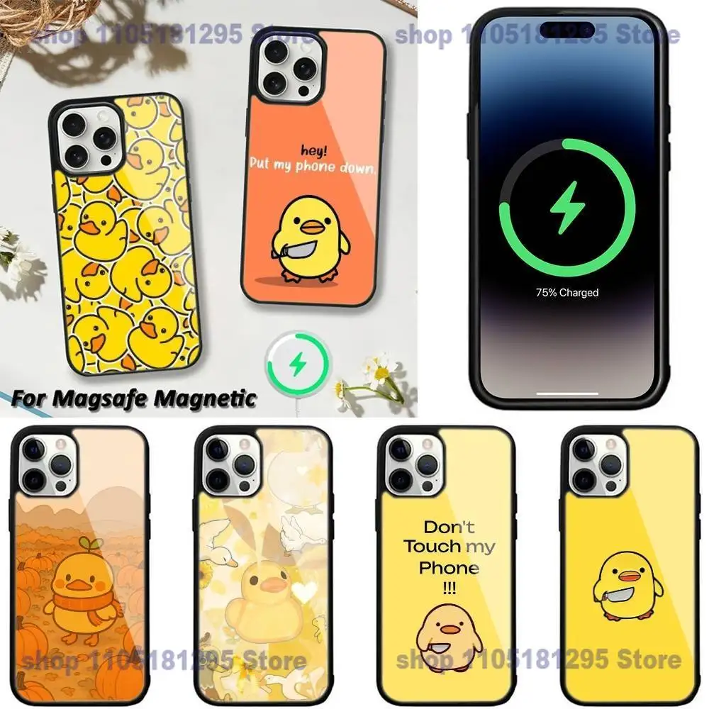 

Yellow Duck Phone Case For iPhone 17,16,15,14,13,12,11,Plus,Pro,Max,Mini Magsafe Magnetic Wireless Charging
