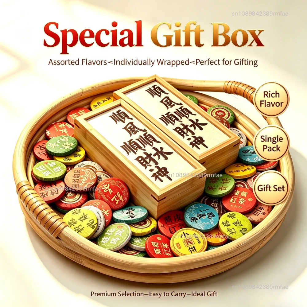 High-end Puer tea packaging boxes 21pcs/box bamboo box black tea green tea storage boxes gift boxes can be customized