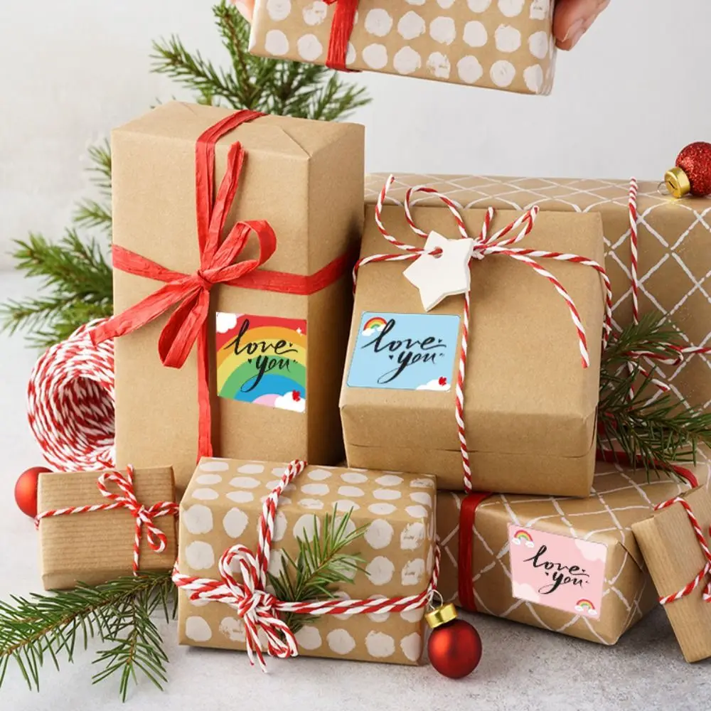 

140/230Pcs Rainbow Thermal Printer Label Waterproof Tear Resistant Self-Adhesive Thermal Paper Anti-Scratch Universal