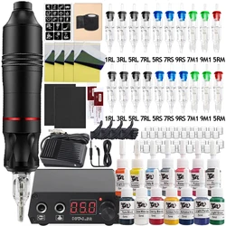 Professional Tattoo Machine Pen Kit with DC Interface Rotary Pen Tattoo Kit for Permanent Makeup and Tattoo Beginner Supply