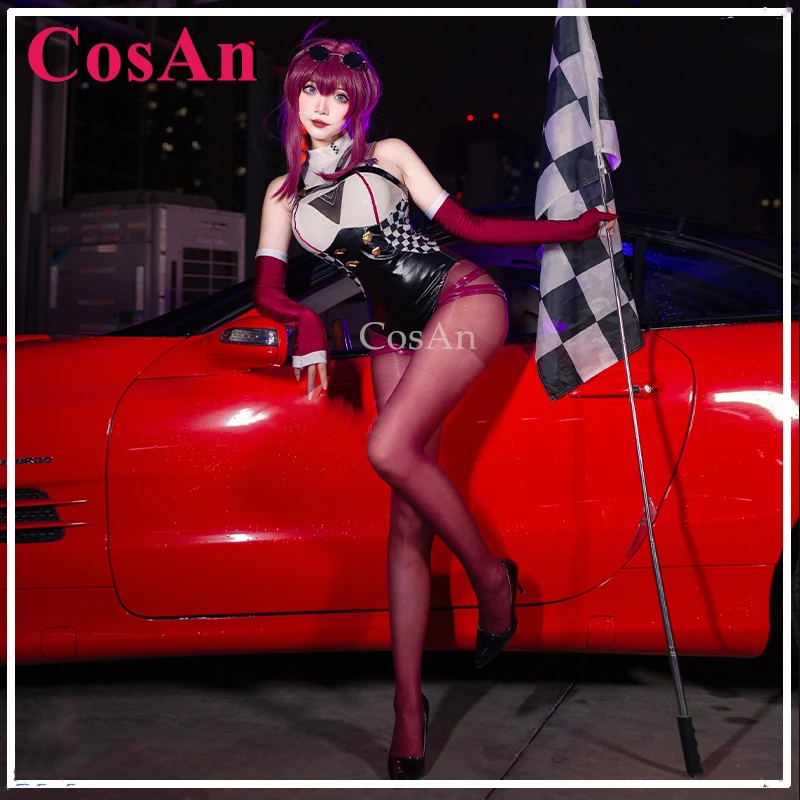 

CosAn аниме-игра Honkai: Star Rail Kafka, костюмы для косплея, милый сексуальный гоночный костюм, униформа, одежда для ролевых игр на Хэллоуин, S-XL