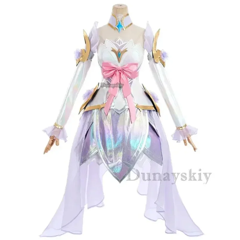 زي سيرافين LOL كريستال روز التأثيري لعبة LOL سيرافين تصميم جديد على شكل وردة الجلد إكسسوارات شخصيات الهالوين النسائية