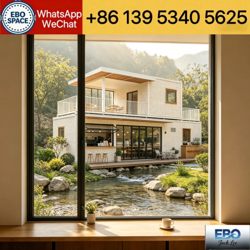  40FT Multi Bedroom Expandable Prefab Villa Anti-Corrosion Steel Frame Permanent Family Living House
