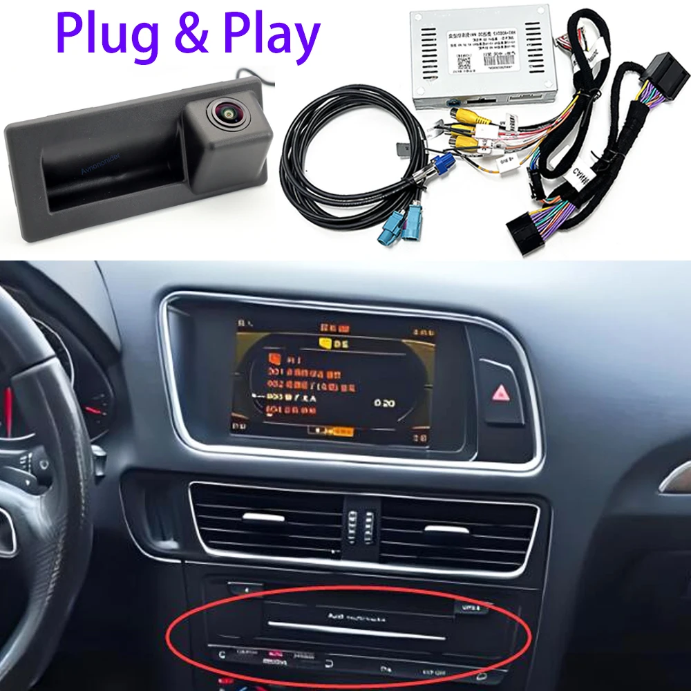 Für Audi A5 S5 Q5 A4 B8 B9 2010~2016 Hochwertige Konfiguration 3G MMI 7-Zoll OEM-Bildschirm Trajektorien-Decoder Rückfahrkamera Plug & Play