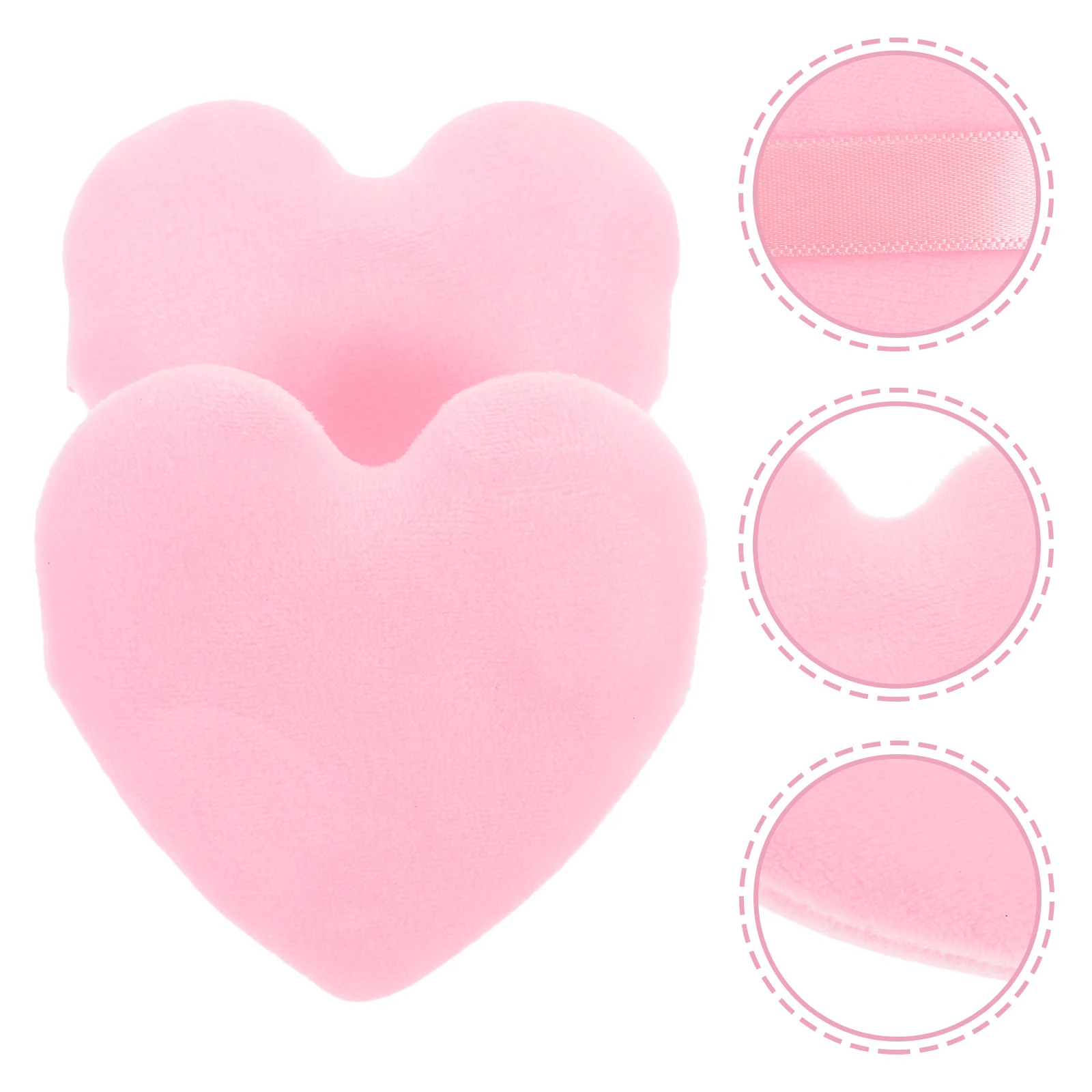 

6 Pcs Loose Powder Miss Make up Sponge Flannel Soft Heart Shaped Makeup