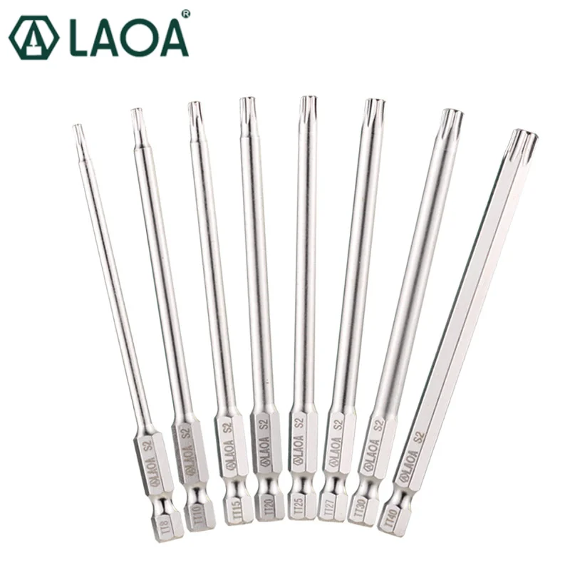 LAOA S2 Pneumatic DRILL BITS Electric Screwdriver Wind Batch Head Strong Magnetic Hexagonal Plum Blossom  Tsui