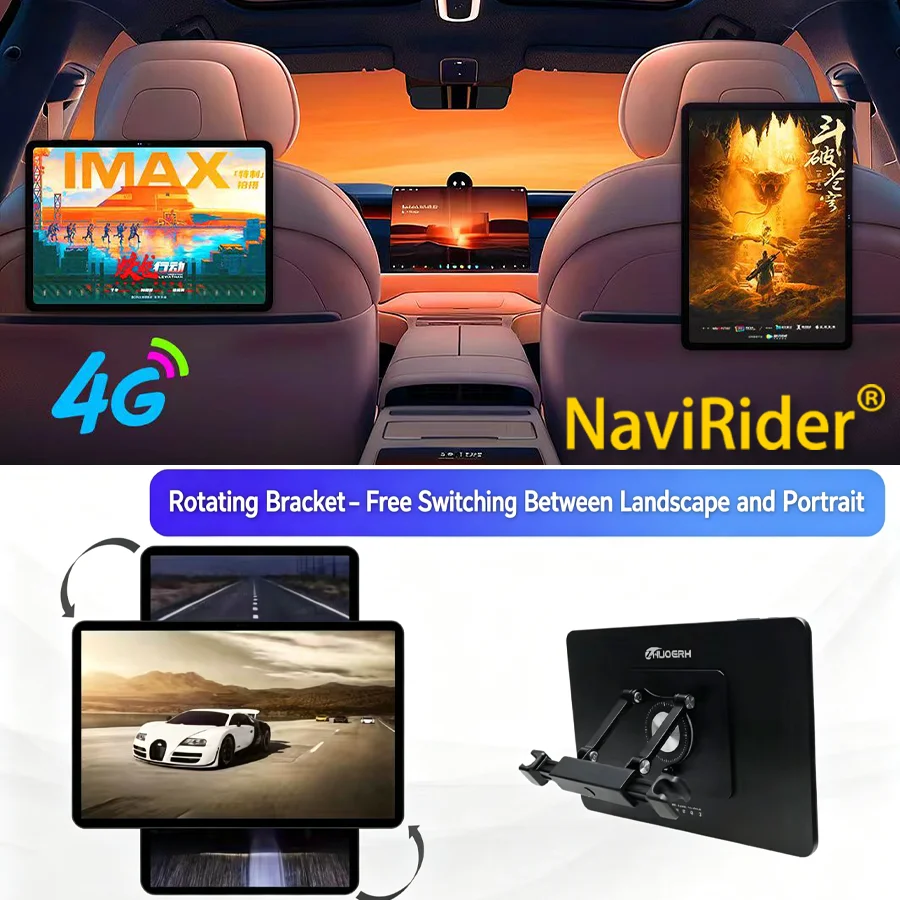12.5inch Universal Headrest TV Player Android Car Monitor Octa-Core Display Multifunction Tablet Video Music 4G Wifi 6+128GB