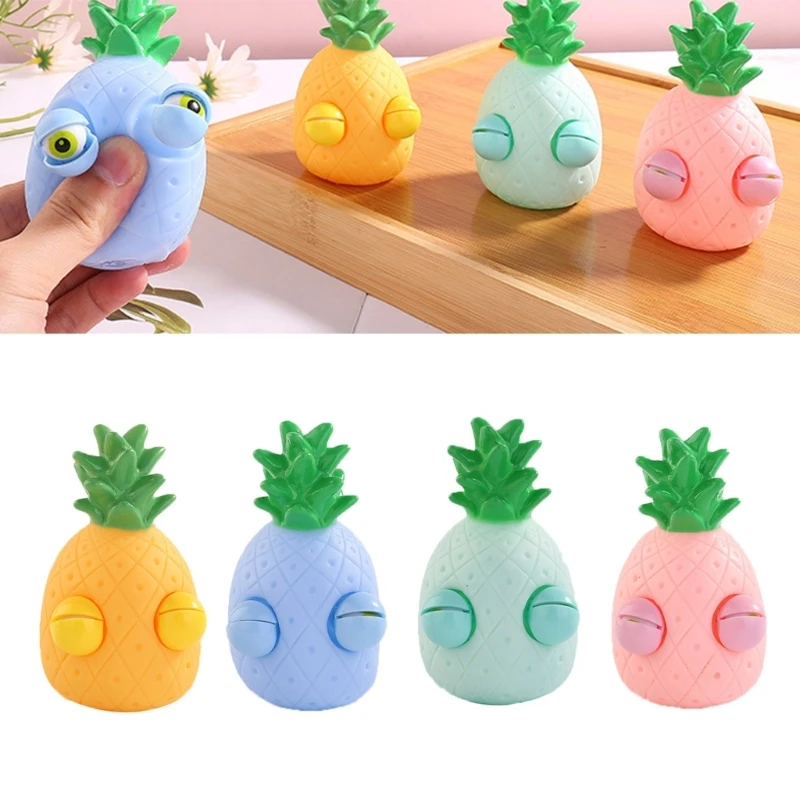 

Eye-Popping Pineapple Toy Squeezable Fidgets Children Sensory Toy Trick Props