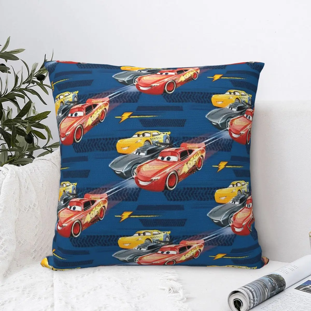 Lightning Mcqueen Pillow Cover Printed Polyester Cushion Cover Throw Pillow Case Cover Home Drop Shipping 45*45cm Multi Size