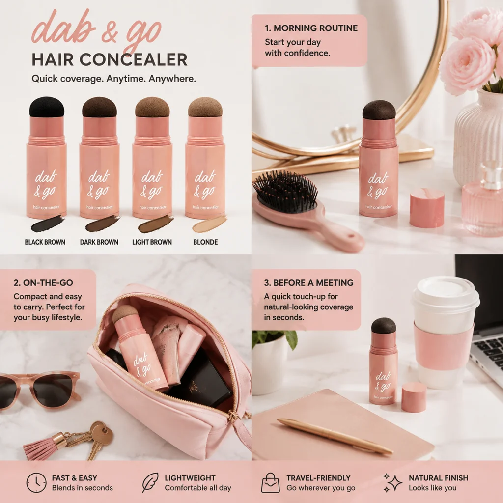 Haaransatz-Schattenpuder, Natürlich Schick, Sanfter Haaransatz-Abdeckstift, Ansatz-Abdeckpuder, Natürlicher Haaransatz-Concealer, 4 Farben – Detail 7