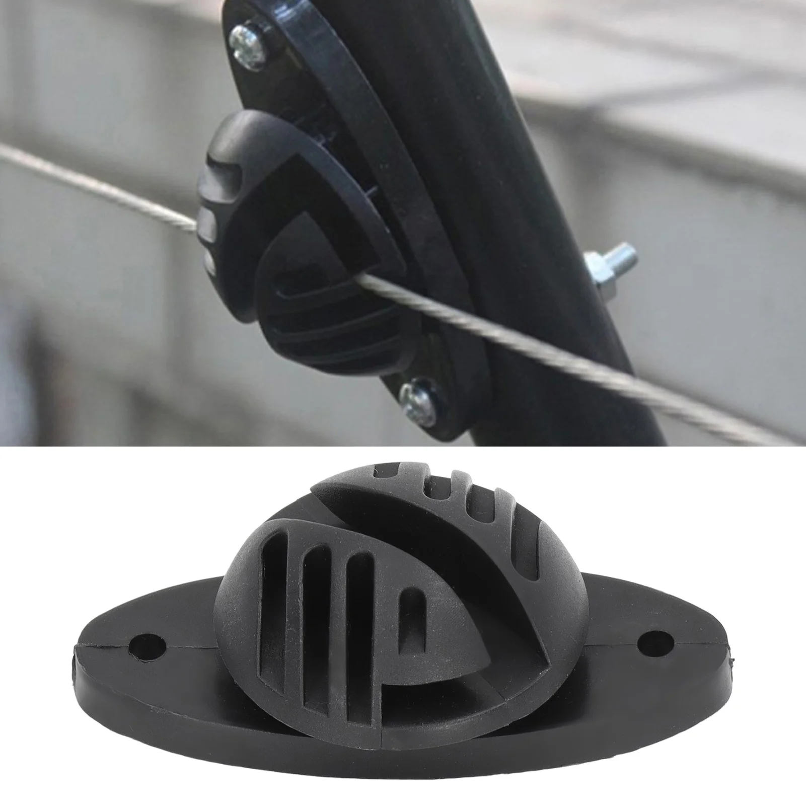 Hemispherical Insulator High Voltage Resistance Strong Insulation Galvanized Steel PP Electric Fence Insulator for Farm