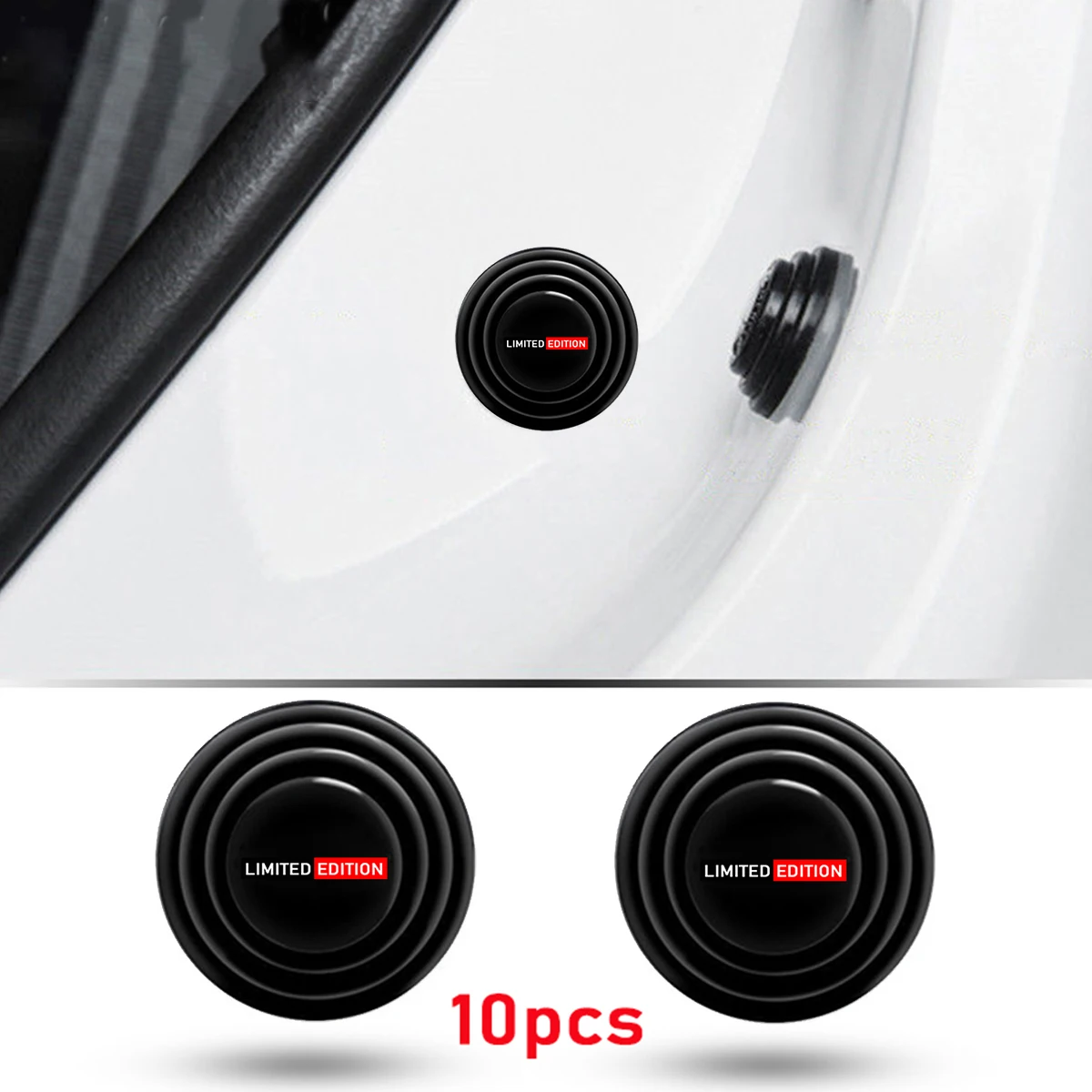 10pcs Car Door Shock Absorber Stickers Soundproof For Toyota Lexus Nissan For Chevrolet Hyundai KIA