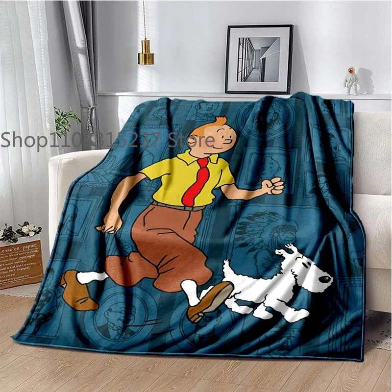 

TT-Tintin Motobike Logo Blanket, Cartoon Game Throw Blankets Lightweight Warm Livingroom Bedroom Sofa Bed Car,Brithday Gift