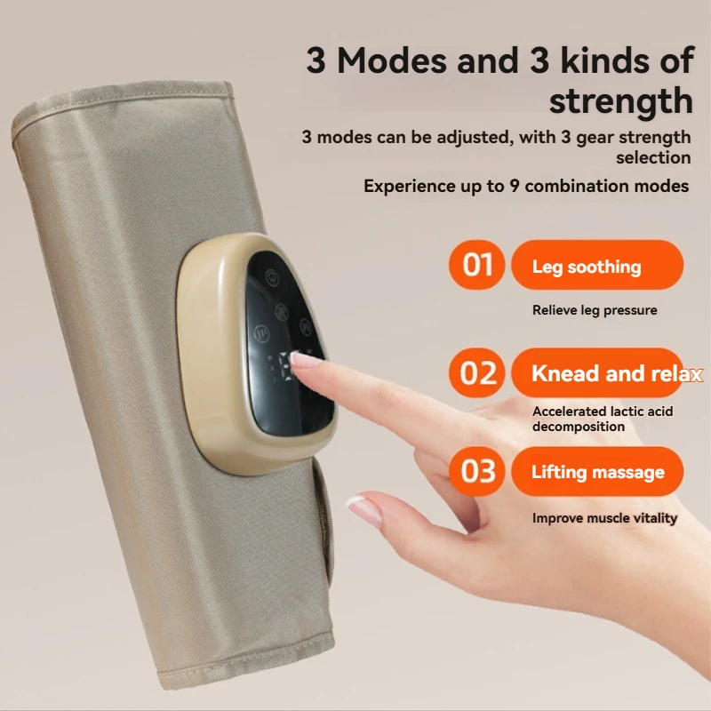 

360 ° Electric Calf Massager 3-Speed Heating Kneading Air Pressure Massage Soothing Leg Muscles Promoting Blood Circulation