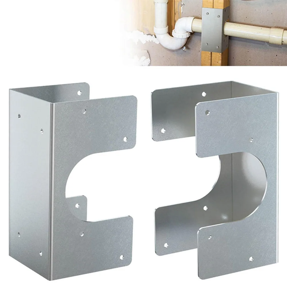Galvanized Stud Shoes For Double 2X Studs Upright Guard Plate Carbon Steel Pipe Protection For Plumbing Electrical Wiring