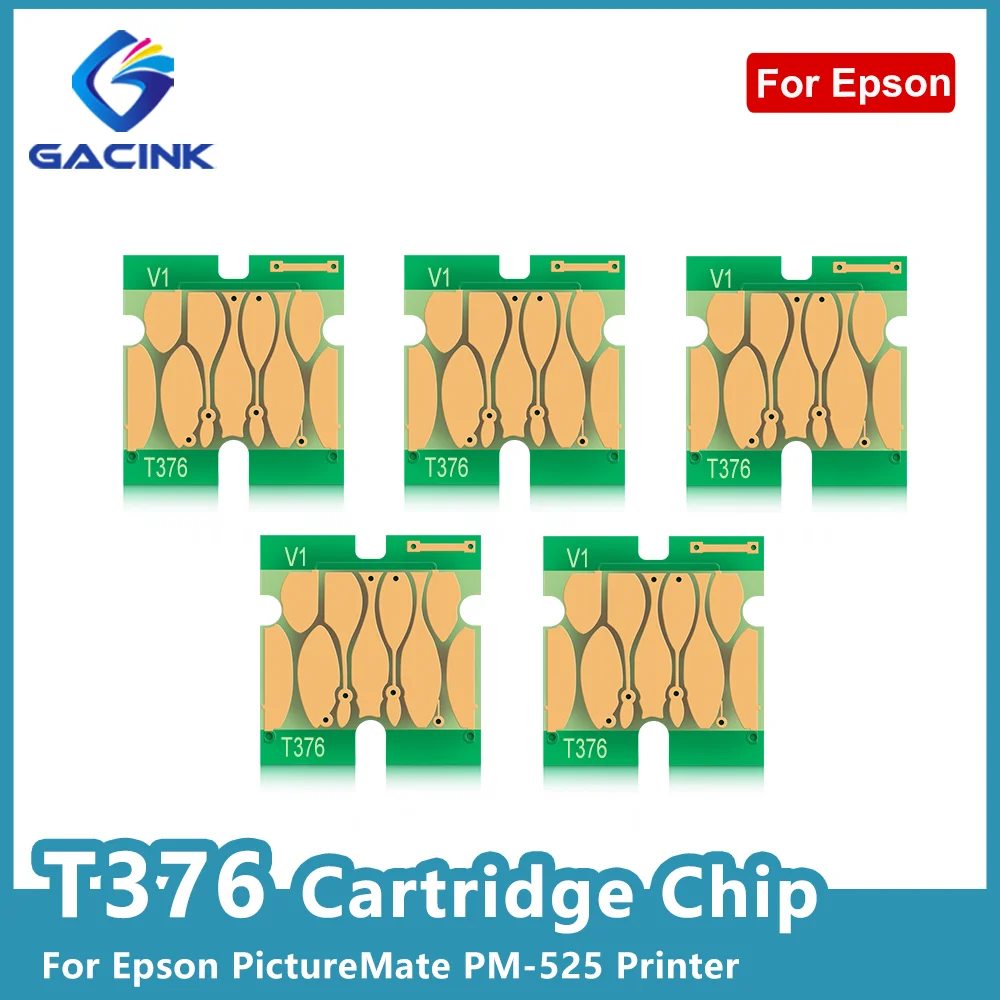 Chip de cartucho de tinta T376020 T376 para impresora Epson PictureMate, PM-525, PM 525, de uso único