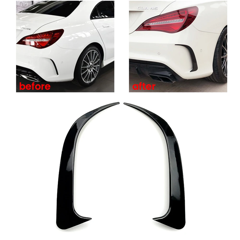 1 Pair Car Rear Bumper Splitter Spoilers Canard for Mercedes-Benz C117 CLA200 CLA250 CLA260 Sport