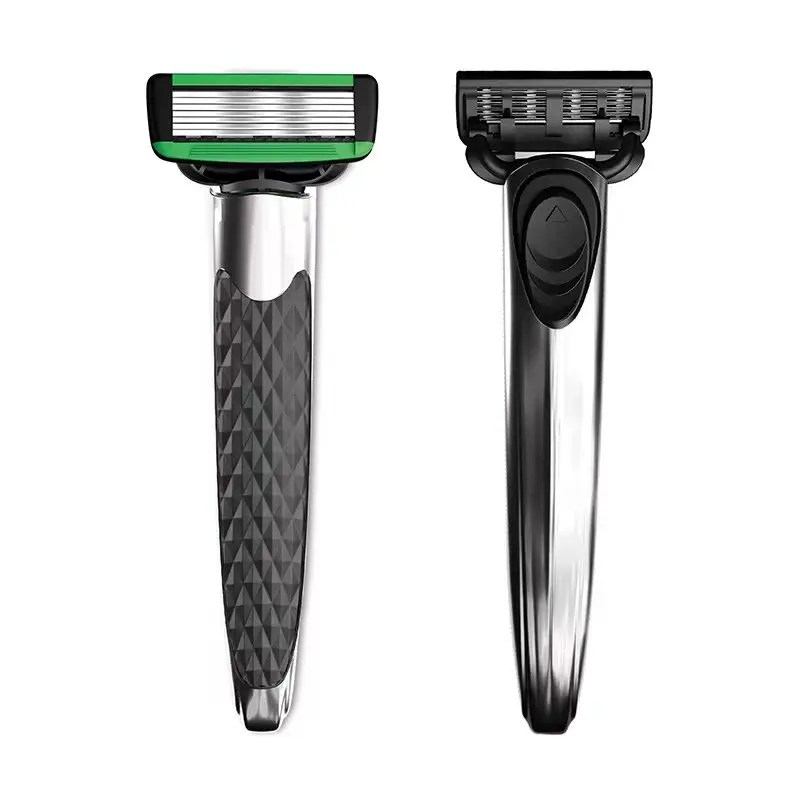 7-Layer Safety Razor Manual Shaver with Replaceable Blades Water Resistant Metal Razor for Smooth Shaving
