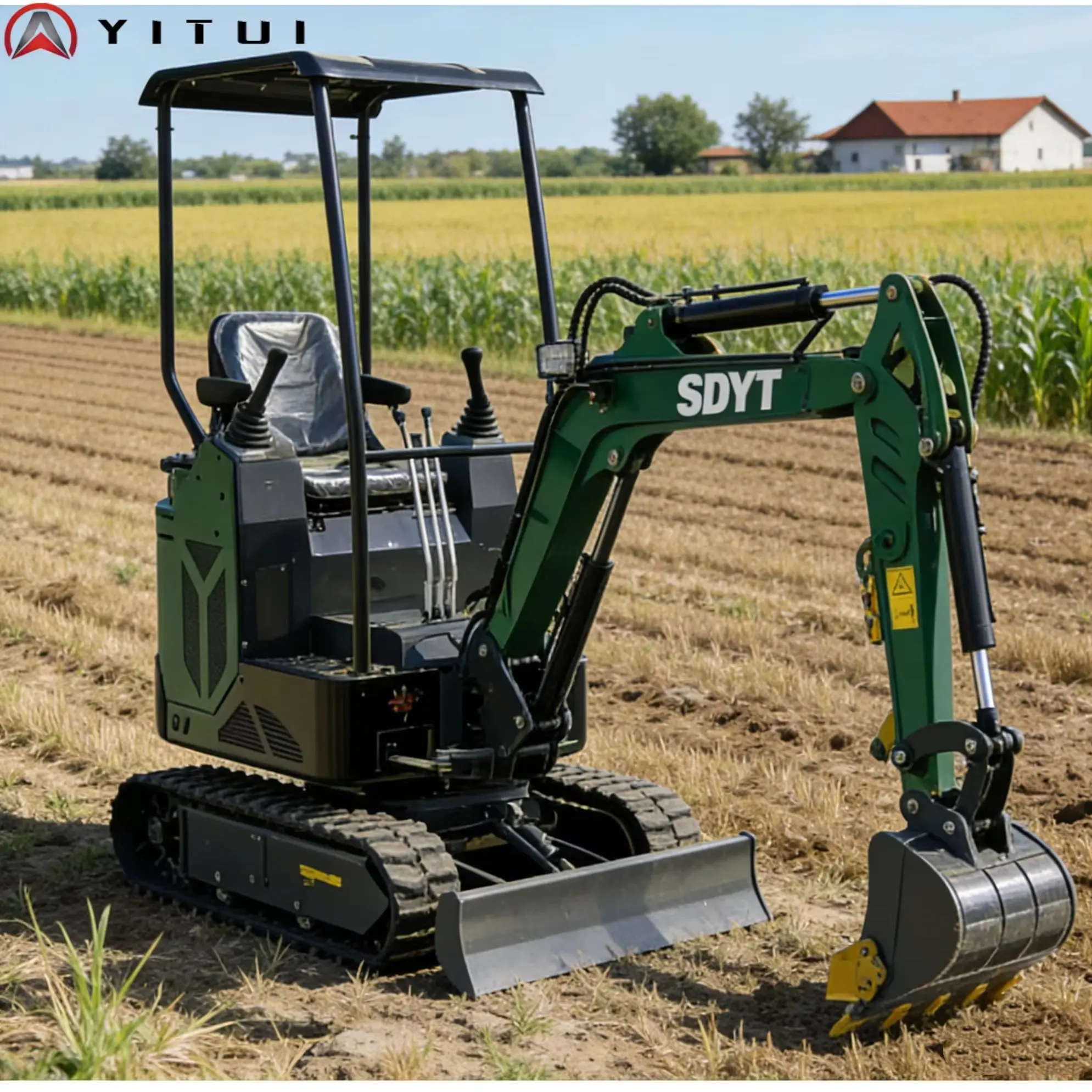 Customized 1.5t Mini Excavator Features An Integrated Design Robus Mini Digger With Bucket And Attachments