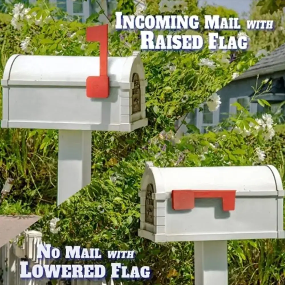 

Rustproof Mailbox Flag Replacement Kit Heatproof Coldproof Mailbox Flag Sturdy Gravitational Design Outdoor Wall Decor Outdoor