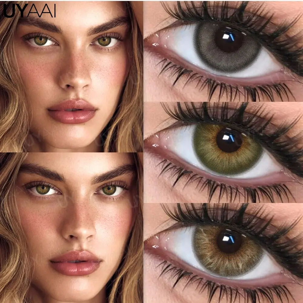 UYAAI NEUE Farbige Kontaktlinsen Kosmetik Farbige Pupillen Colorcon Water Light Makeup Grüne Linsen Beauty Blaue Linsen Braune Natürliche Linsen