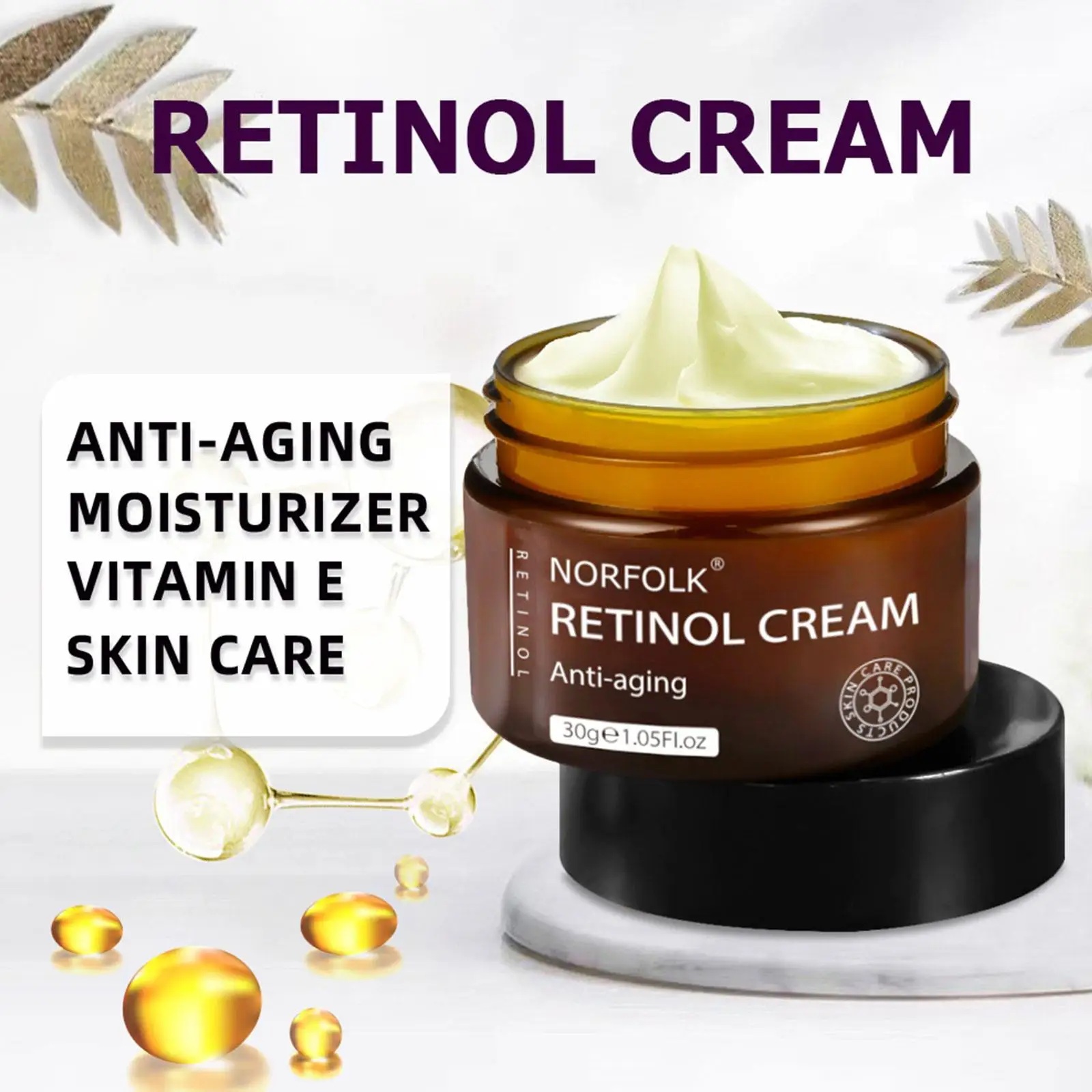 NORFOLK Retinol krem do twarzy nawilżający wybielający krem do twarzy ujędrniający Lifting krem przeciwzmarszczkowy rozjaśniający dla kobiet skóra Q2M7