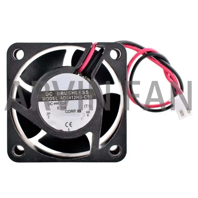 AD0412HB-C50 4cm 40mm 40x40x20mm DC12V 0.11A 2pin Dual Ball Bearing DC Axial Cooling Fan IU 2U Power Supply