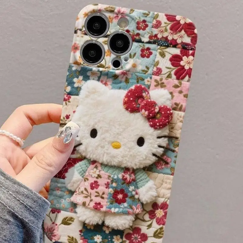 

Kawaii Hello Kitty Sanrio Student Cute Cartoon iPhone Shell Mobile Phone Drop Protection Shell Phone Decor Gift for Kids