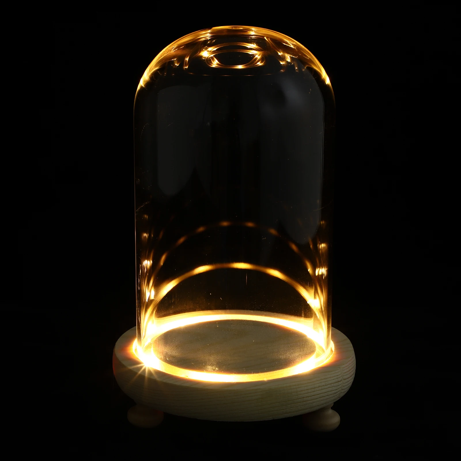 

1 set Preserved Flower Glass Cover Wedding Decorations Transparent Frame Desktop Vase Fine Workmanship Durability Flower