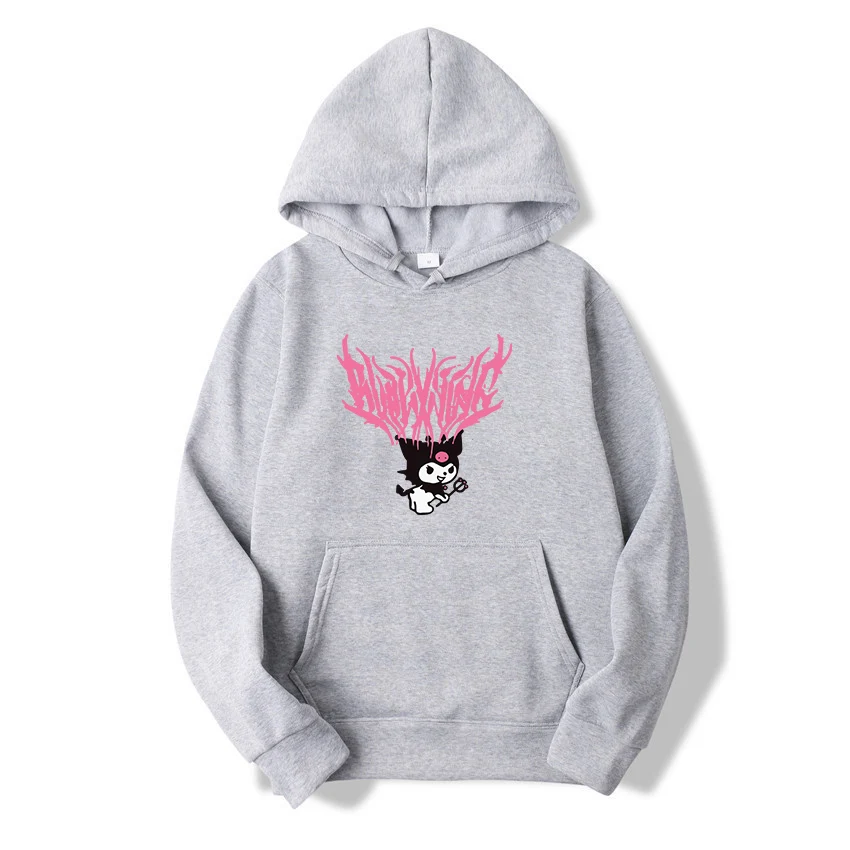 

Women Men Anime Hoodies Trendy Harajuku Pullovers Cartoon Cute Rabbit Print Aesthetic Sweatshirts Hoody Streetwear Tops