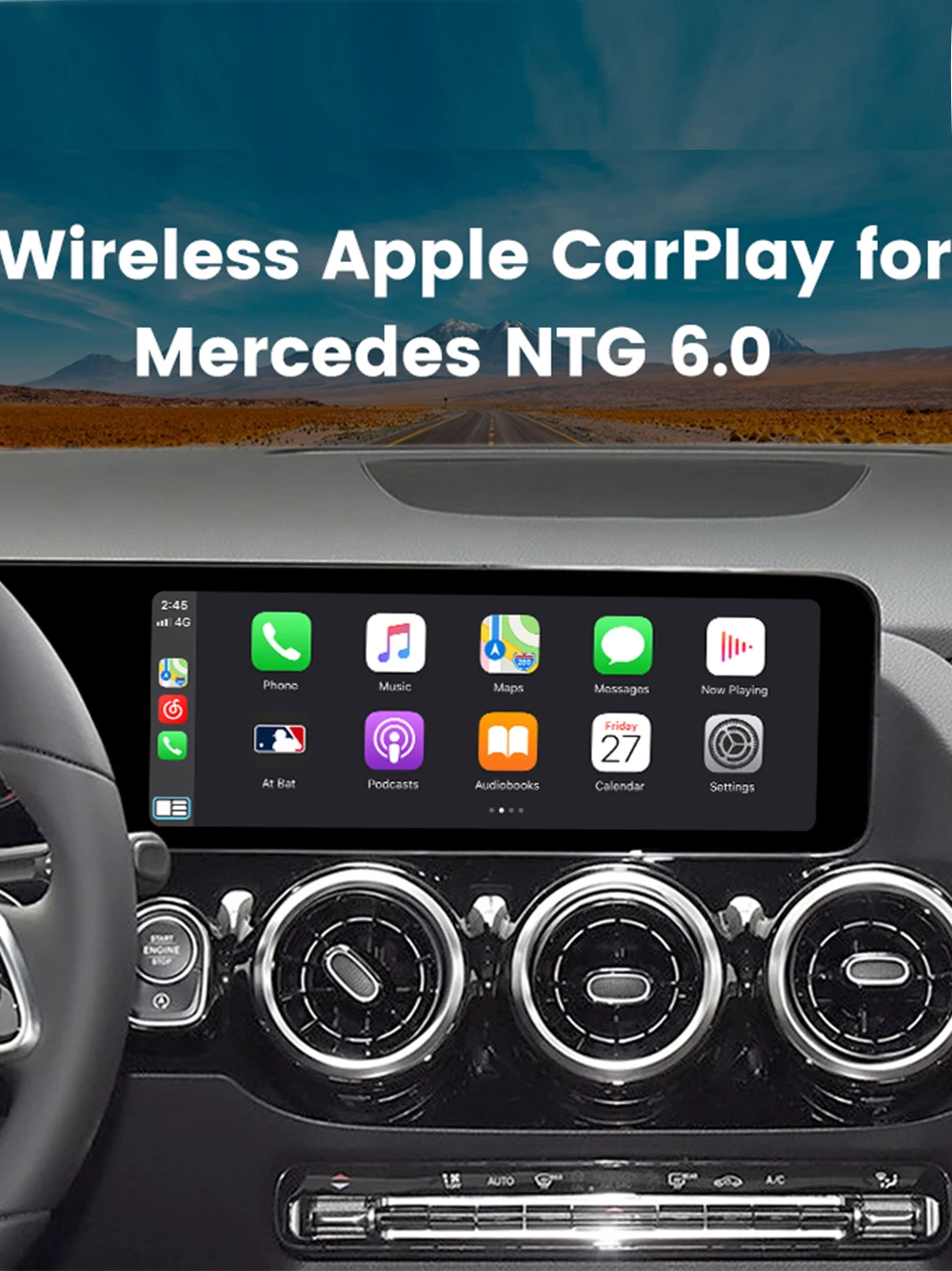 Kabelloses CarPlay Android Auto Interface für Mercedes Benz A W177 GLB GLA CLA Klasse 2019-2022 NTG6.0 MBUX OEM Upgrade mit Touch-Funktion – Detail 3