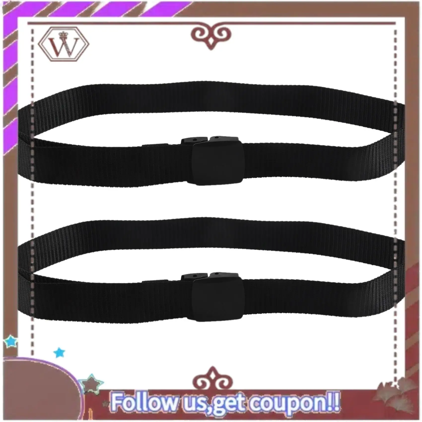 A95D-2X Cintura in tela da uomo selvaggia con fibbia automatica in plastica senza metallo