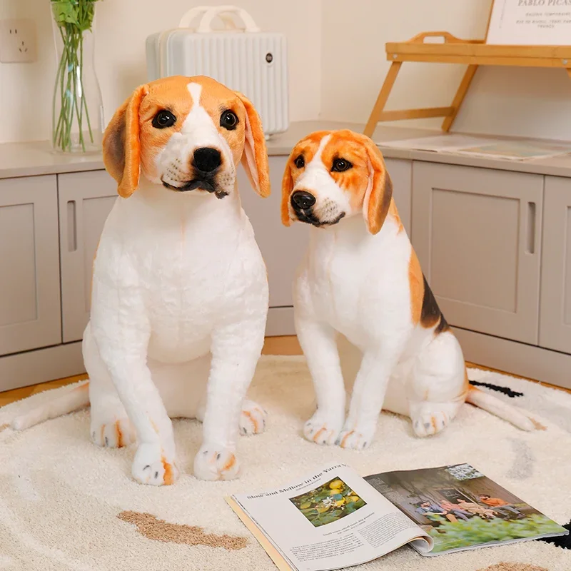 

Лидер продаж, реалистичные плюшевые игрушки в виде бигля, хлопковая мягкая сидячая поза, кукла-собачка, мягкие уютные обнимающие игрушки, домашний декор, детский рождественский подарок