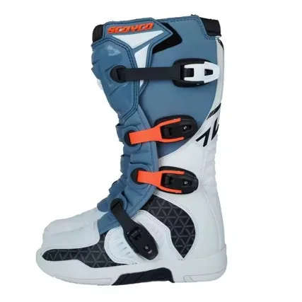 SCOYCO Motorcycle Riding Protective Boots Anti-drop Anti-Slip Motocross Boots All-Terrain Grip Motobike Waterproof Shoes