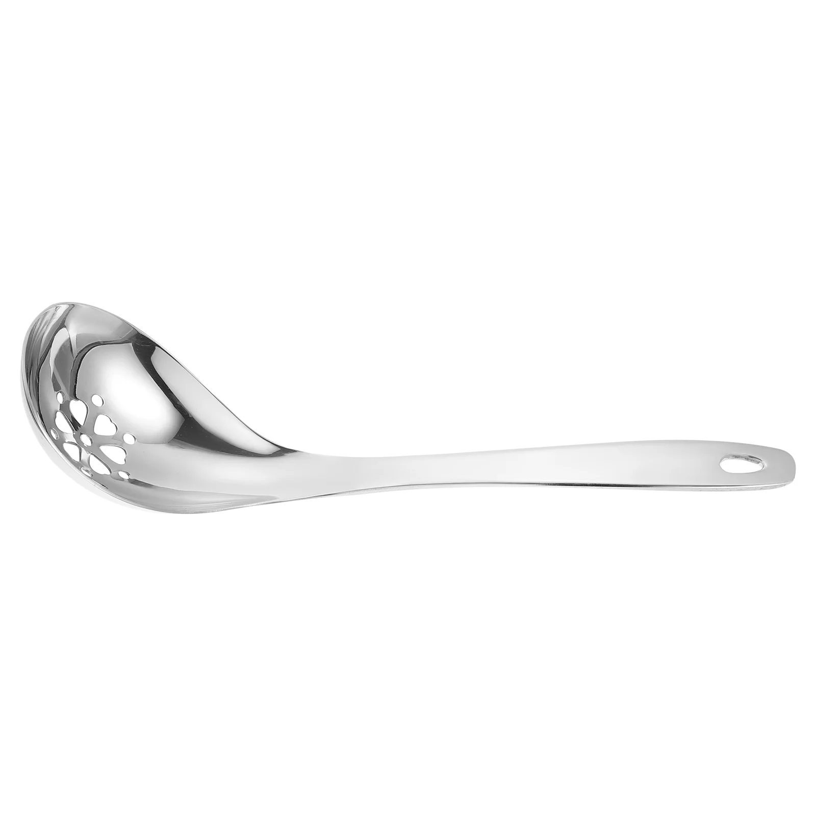 

Stainless Steel Slotted Colander Sieve Drainer Hot Pot Kitchen Tool Food Serving Public Spoon Communal Spoon Hygienic Healthier