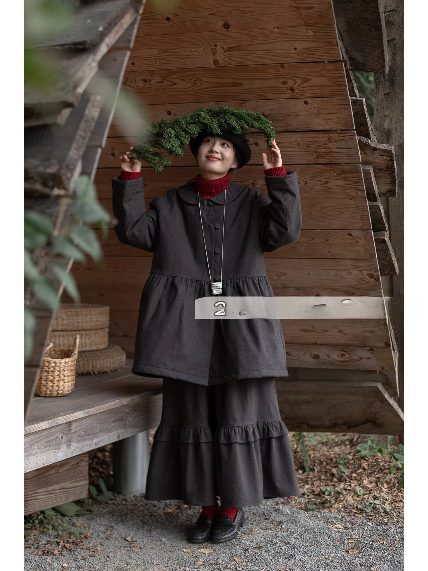 

Набор для тяжелой атлетики! Платье-рубашка в клетку с воротником-стойкой, хлопковое, двухслойное, с оборками, А-силуэт, модное, для повседневной носки, свободного кроя, с длинными рукавами