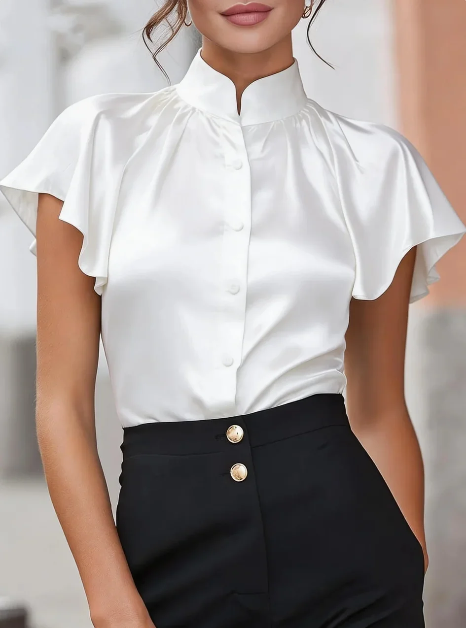 Midnight Elegance Satin Blouse S724443f6913849dbb871cc5ad0862a63e