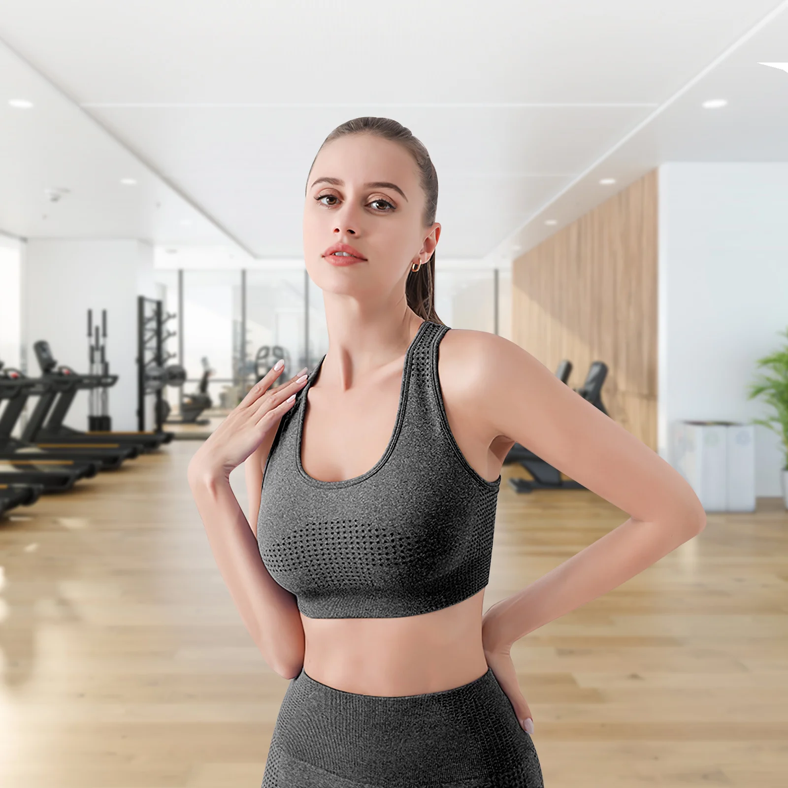 

1Set Workout Outfits for Women Yoga Fitness Clothing Set Breathable Moisture Wicking Active Wear Sport Suit