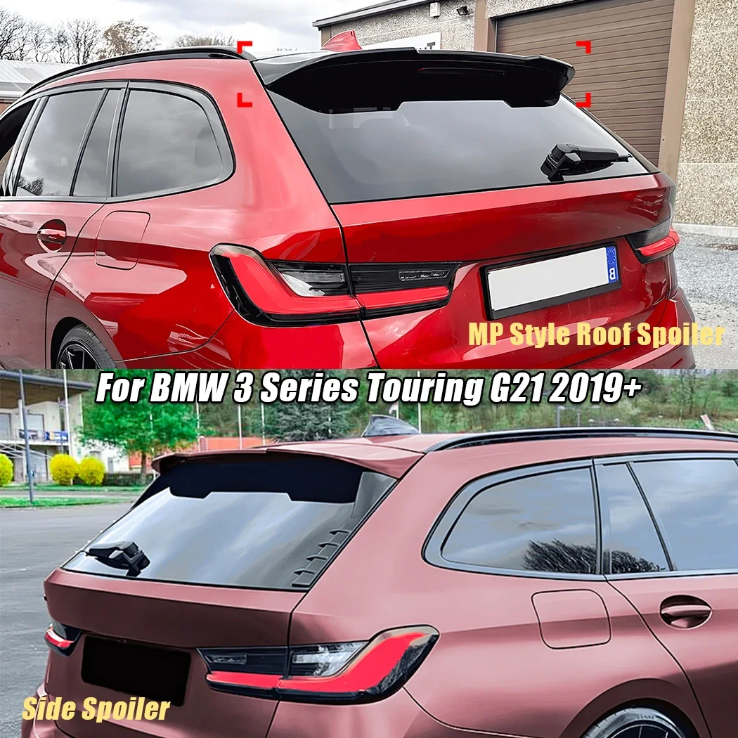 

Rear Roof Spoiler MP Style Tail Wings Side Wings Splitter ABS For BMW 3 Series G21 320i 320d 330i Touring 2019-2023 Pre-facelift