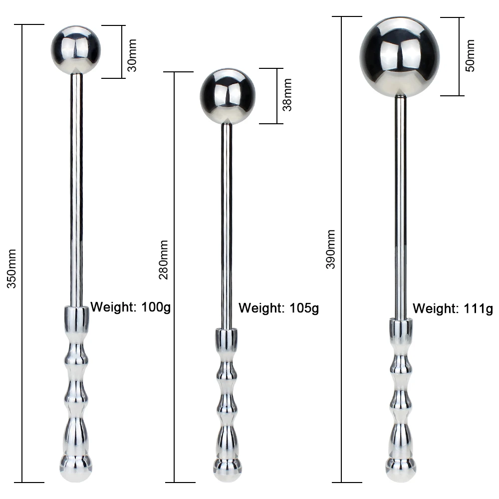 Bolas de tapón Anal de Metal, estimulación del punto G, palo largo, varita masajeadora de próstata, tapón Anal de acero inoxidable, Juguetes
