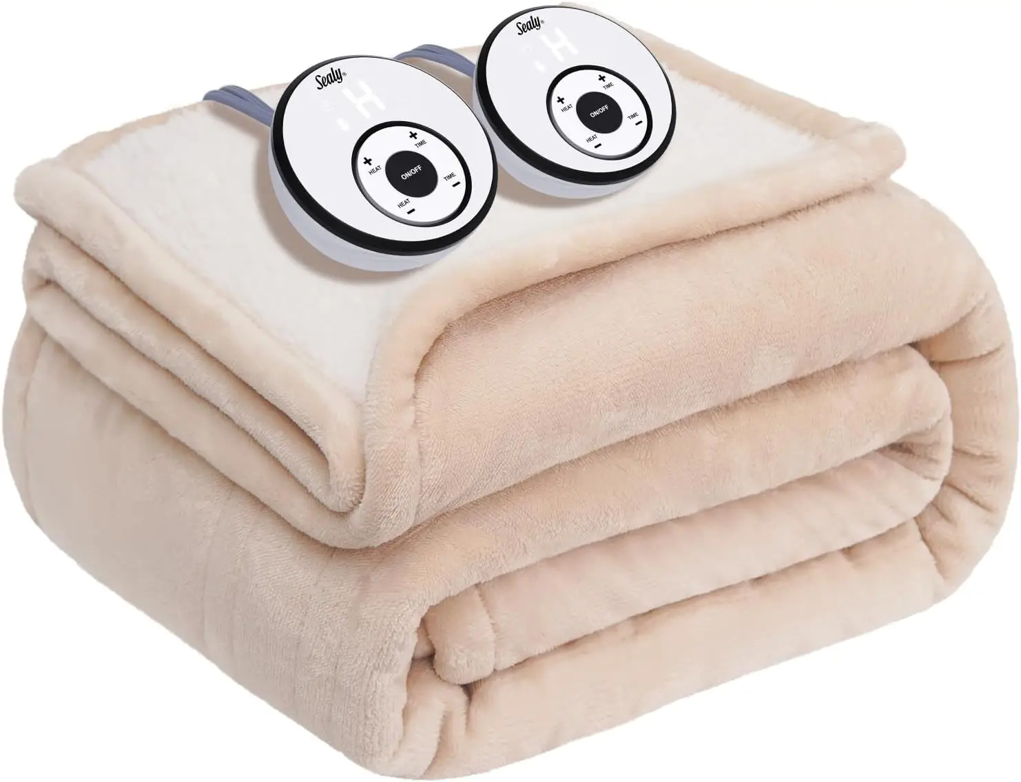 

Queen Size Electric Blanket, Reversible Flannel to Sherpa, 10 Heat Levels & Auto Off, Machine Washable