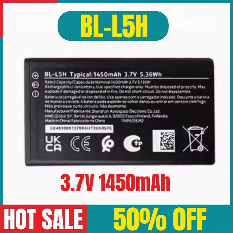 

1450mAh for Nokia 105 4G New Mobile Phone Battery TA-1553 BL-L5H