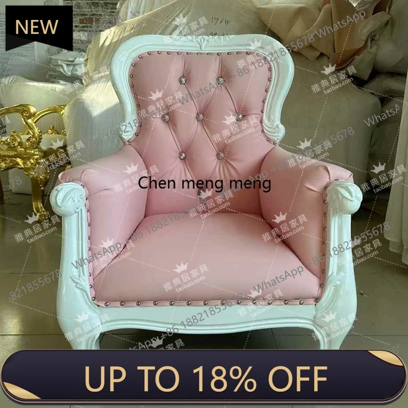 

E153 European sofa chair neoclassical high-grade solid wood leisure chair creative art banquet chair single sofa