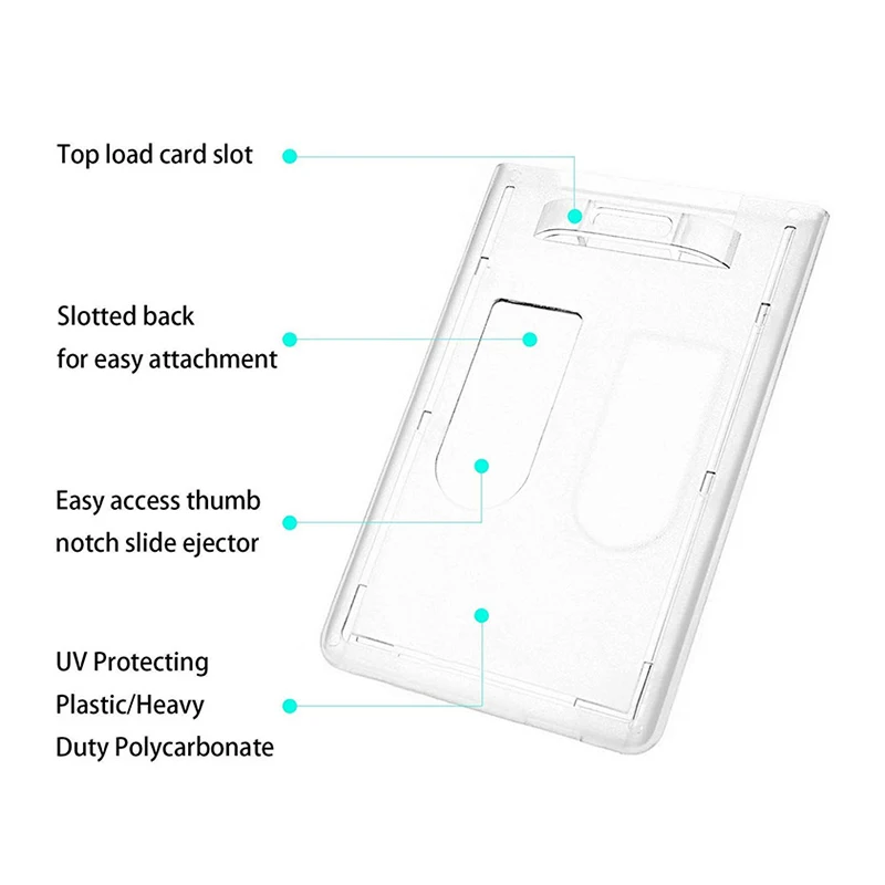 Office School Multi-use Card Protector Cover Transparent Card Holders Portable Practical Durable Card Thick Protector Sleeve