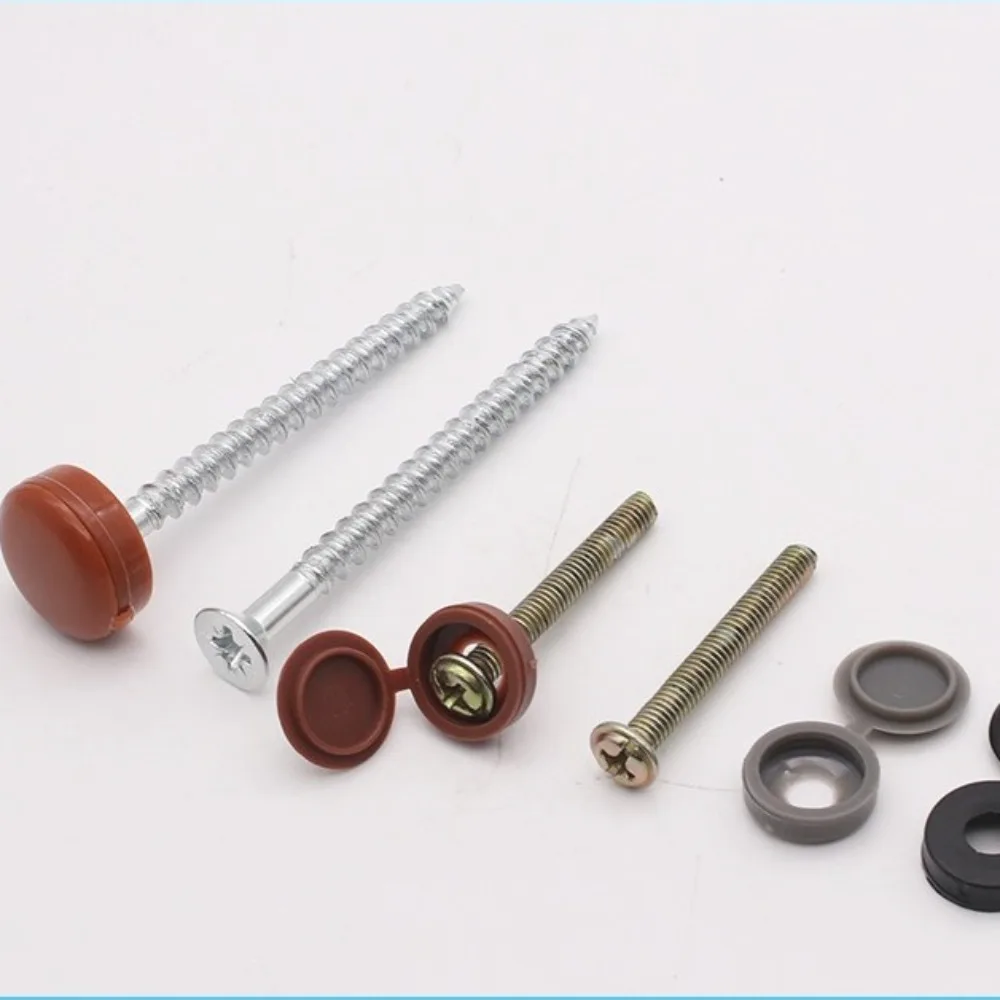 50pcs Plastic Material Nails Screw Caps Protective Design Foldable Plastic Protective Covers Decorative Style Bolts Protect