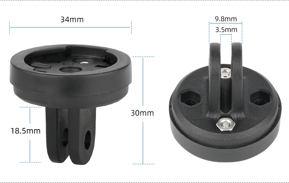 Deemount Richtungsverstellbarer Adapter für Garmin Bryton Wahoo Computer, hinteres Radarlicht, passend für Magicshine Scheinwerfer-GoPro-Kamera – Detail 13