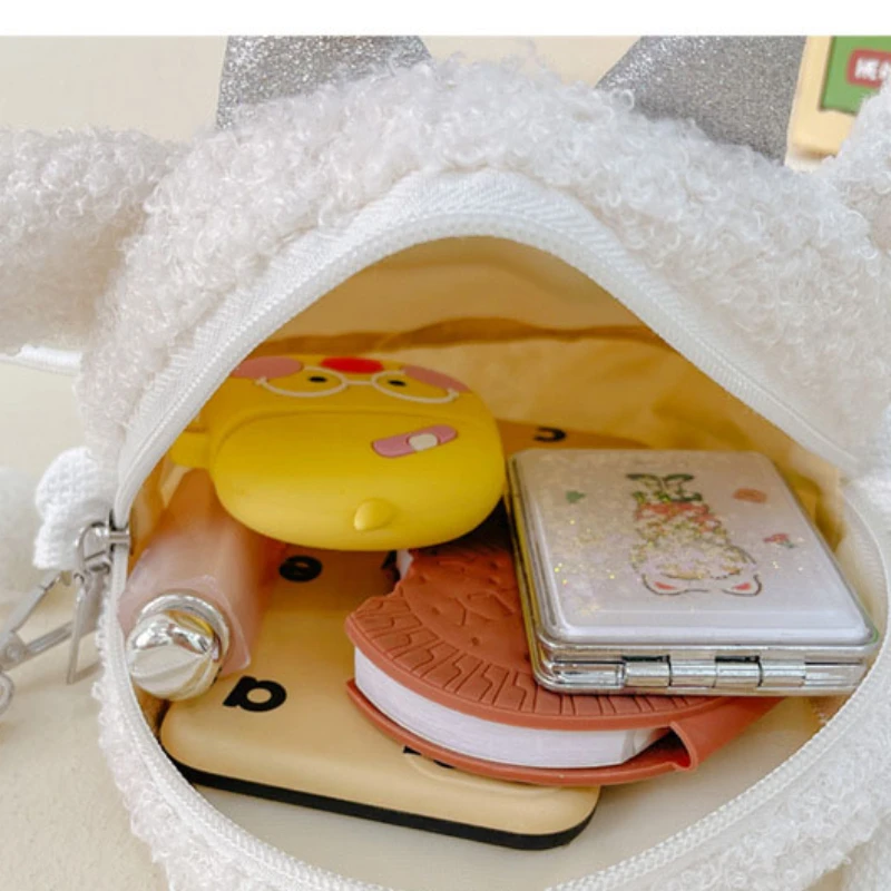 Custom Name Cute Little Sheep Plush Bag Female Personality Doll Crossbody Bag Children's Cartoon One Shoulder Doll Bag