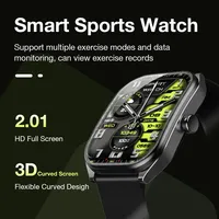 2.01'' HD Curved Screen Smartwatch IP68 Waterproof Intelligent Motion Recognition Algorithm 123 Kinds Of Sport Modes Watch