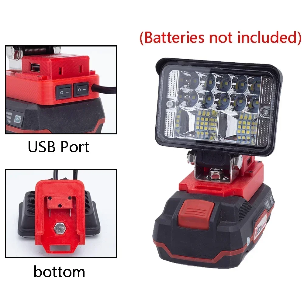 Luz de trabalho sem fio LED para Lidl Parkside, 20V Max Li-ion Battery, lâmpada ao ar livre portátil, Workshop Trabalho Luz, não incluído